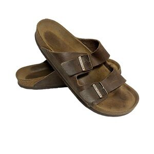 Birkenstocks Dark Brown Leather size 44
